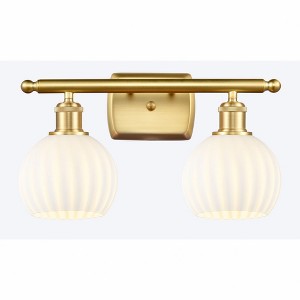 White Venetian - 2 Light Bath Vanity In Modern Style-9 Inches Tall and 16 Inches Wide - 1 of 1