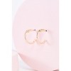 Slickblue Gold Curved Nail Hoop Earrings, Small 0.7" Design, Stylish and Unique Statement Jewelry - 2 of 3