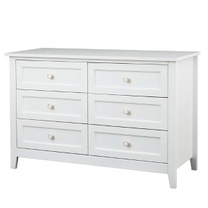 NicBex 6 Drawer Dresser for Bedroom,Classical Drawer with Retro Round Handle,Dressers for Dining Room, Living Room,Kitchen Corridor,off-White - 1 of 4