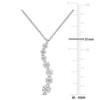 EVERLY JEWELRY | Sterling Silver 1 1/2ct DEW Created White Moissanite Journey Pendant with Chain, 18 inc - 2 of 4