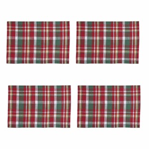 Split P Sleigh Bell Plaid Placemat Set of 4 - 1 of 4