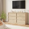 Dresser Chest of Drawers, Modern Double Dresser Organizer with Concave Handles, Wooden Chest of Drawers for Bedroom - 4 of 4
