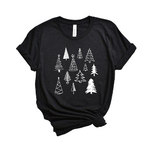 Simply Sage Market Women's Christmas Tree Botanical Short Sleeve Graphic Tee - 1 of 2