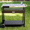 Nexgrill Stainless Steel Grill Prep Cart Silver & Black: Outdoor Kitchen Station, Spot Clean, No Assembly Tools - 4 of 4