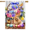 Briarwood Lane Easter House Flag 40x28 For Outdoor Welcome Bunny and Basket For Easter House Flag - 2 of 4