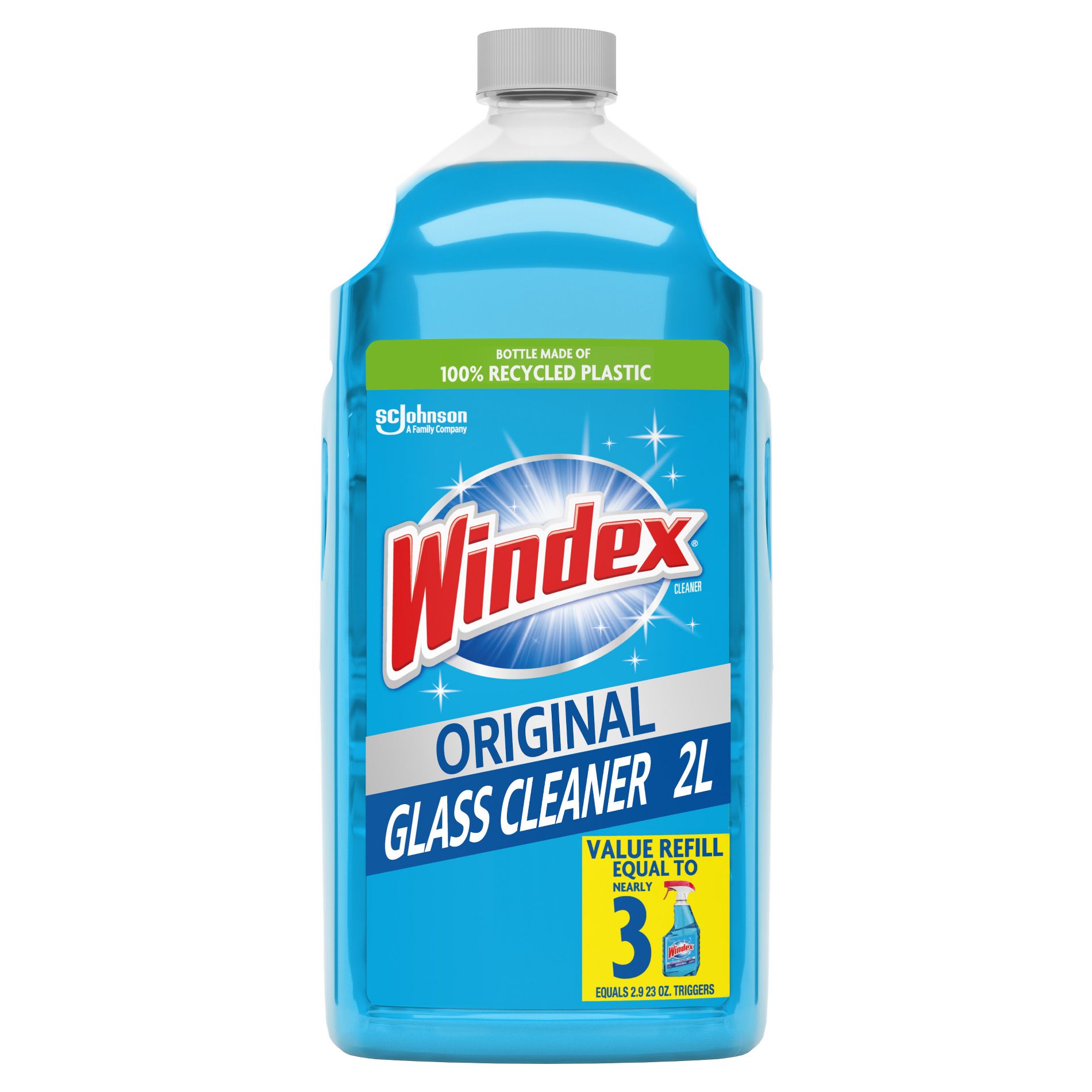 Windex Glass Cleaner Original Blue Refill Bottle - 67.6 fl oz