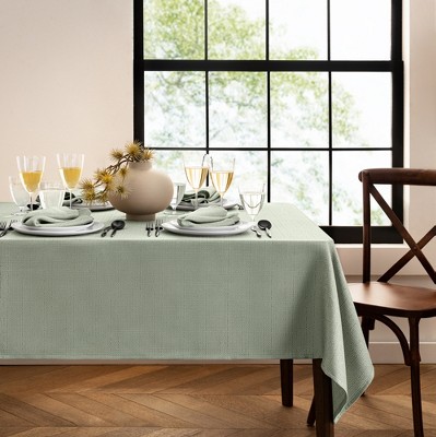 Laurel Solid Texture Water And Stain Resistant Tablecloth - 60" X 120 ...