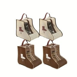 Durable PVC Shoe Storage Bags - Moisture & Moisture-Resistant, Dust-Proof with Transparent Window, Portable Handheld Boot Protectors, Hanging - 1 of 4