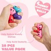 Joyfy  28 Packs Heart Shape Stress Ball with Cards Stress Relief Fidget Toy for Valentine Party Favors - 3 of 4
