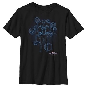 Boy's Marvel Spider-Man: No Way Home Black Suit Blueprint T-Shirt - 1 of 4