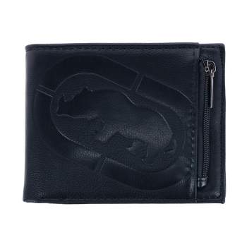 Ecko Men's Leather Bifold Wallet with Zipper Pockets