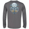 Reel Life Troll Skull UV Long Sleeve Performance T-Shirt - Silver Filigree - 2 of 2