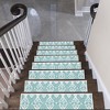 SussexHome Hairband Design Cotton Anti-Slip Stair Treads, 9” X 28“ - 2 of 4