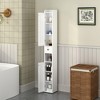 KTMBDW Bathroom Storage Cabinet,67.5" Tall Slim Bathroom Cabinet with 2 Doors & Adjustable Shelves,Freestanding Floor Cabinet for Living Room,White - 2 of 4