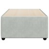 vidaXL upholstered Twin Bed Frame - Light Gray Velvet Mattress Base with Slat Support - 74.8 x 39.4 x 18.1 inches - Modern Bedroom Furniture - 4 of 4