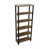 70" Pomona 5 Shelf Bookshelf Metal and Solid Wood Natural - Alaterre Furniture - 4 of 4
