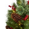 4ft. Mixed Pine Artificial Christmas Tree with 150 Clear LED Lights, Pine Cones & Berries – Petite X-Mas Accent Tree - 3 of 4