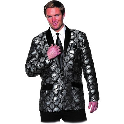 Silver Jacard Skull Jacket Adult Costume