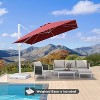 PURPLE LEAF Patio Umbrella White Cantilever Offset Umbrella Square Outdoor Umbrella with 360-degree Rotation for Garden Deck Pool - 2 of 4