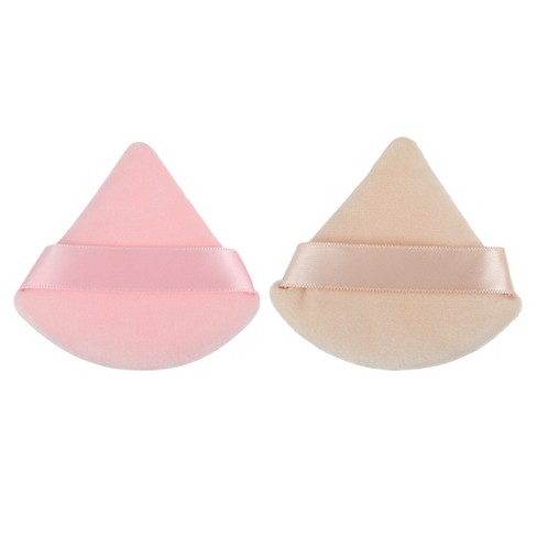 Unique Bargains Loose Powder Puff Face Soft Triangle Puff Blender Beauty  Makeup Tool Short Plush 2 Pcs Black Pink : Target