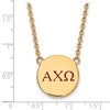 Black Bow Jewelry 14k Yellow Gold Plated Sterling Silver Alpha Chi Omega Greek Life Necklace 18 Inch - 2 of 4