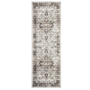 Washable Vintage Floral Medallion Large Rugs for Bedroom Living Room, Non Slip Retro Accent Floor Carpet for Home Office - 1 of 4