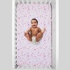 NoJo Disney Princess - Dare to Dream White and Pink Castle, Hearts and Stars Fitted Crib Sheet - 3 of 4