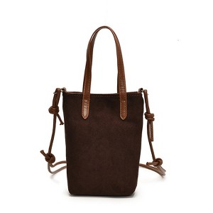 Hachikiko Autumn Winter Retro Suede Crossbody Bag - Versatile Small Shoulder Bag for Phone & Daily Essentials - 1 of 4