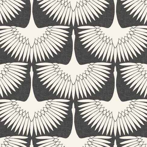 Tempaper Feather Flock 16.5ft Peel and Stick Wallpaper Storm Gray - image 1 of 4