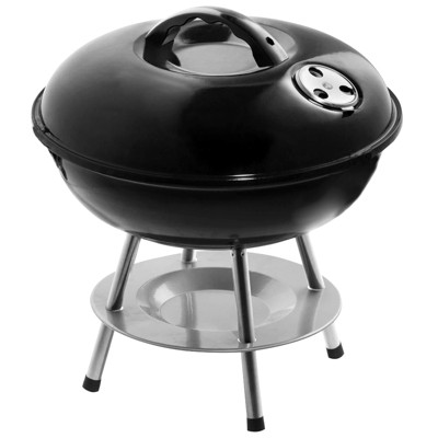 J&v Textiles Bbq Round Grill, 14 Inch Portable Charcoal Grill, Lightweight  Grill For Barbecue Party, Dual Vents For Temp & Charcoal Control : Target