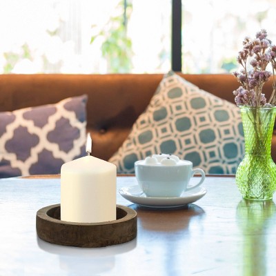 Ivory Paraffin 3x4 Inch Pillar Candles, 6 Pack