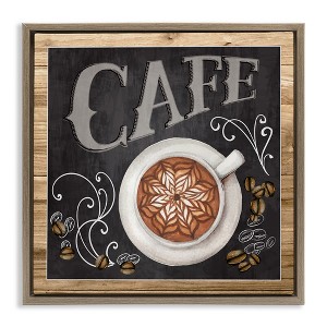 Stupell Industries Chalkboard Style Cafe Sign, 18" x 18" - 1 of 4