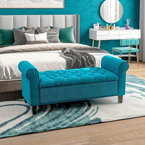 NicBex Storage Bench Ottoman with Storage with Rolled Arms Button Tufted Storage Bench for Bedroom, Entryway - 1 of 4