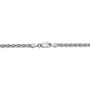 Black Bow Jewelry 3mm, 14k White Gold, Solid Parisian Wheat Chain Necklace - 4 of 4