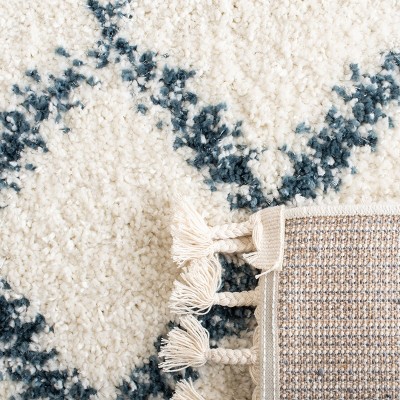 Bohemian Bliss Blue Synthetic Shag Area Rug, 2'2" x 4'