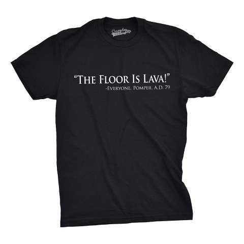 Мужские футболки Crazy Dog T-Shirts, Inc. Mens Floor Is Lava Funny T shirts Cool Novelty Jokes Hilarious Nerd T shirt - Crazy Dog Men's T Shirt for Nerds Black XXL