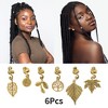 Unique Bargains Halloween Christmas Snake-shaped Leaves Hair Cuffs Dreadlock 6 Pcs - 3 of 4