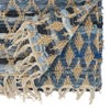 Saro Lifestyle Woven Chindi Net Fringed Table Runner, Blue, 16"x72" - 2 of 3