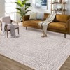 Machine Washable Modern Braided Print Area Rug 10x13 Large Living Room Rug Stain Resistant Carpet Non Slip Low Pile Soft Folding Rug - 3 of 4