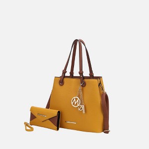 MKF Collection Kearny Vegan Leather Women’s Tote Bag with Wallet by Mia K- 2 pieces - 1 of 4