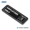 Unique Bargains Acrylic Self-Adhesive Decor Business Employee Only Sign - 3 of 4