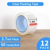 Itopfox Clear Packing Tape, 12 Rolls Heavy Duty Packaging Tape for Shipping, Moving & Sealing, 2.7mil Thick, 1.88 Inches Wide, 60 Yards Per Roll - 2 of 4