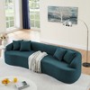 Resenkos Curved Modular Sectional Sofa, Lamb's Wool Fabric in Minimalist Design, No Assembly Required, - 3 of 4