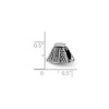 Black Bow Jewelry 3D Chichen Itza Pyramid Bead Charm in Antiqued Sterling Silver - 3 of 4