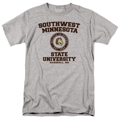 Southwest Minnesota State University Official Circle Logo Adult T-Shirt, Athletic Heather - image 1 of 4