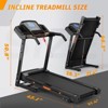 Kumasinova Foldable Electric Treadmill with Incline,Handrail Speed Control,Pulse Monitor,App Connectivity,Ideal for Home Workouts&Running,Black/Orange - 2 of 4