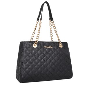 Tote Bag Quilted Chain Handbags Shoulder Purse Black MWC-040BK - 1 of 4