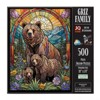 Sunsout Griz Family Stained Glass Bears 500 pc   Jigsaw Puzzle 71801 - 3 of 4
