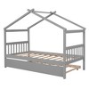 Twin Size Wooden House Bed with Twin Size Trundle - 4 of 4