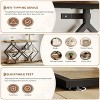 3-Tier Entryway Table, Industrial Console Sofa Table with Storage, Accent Tables with Open Shelves, Diamond-Shaped Metal Frame, Foyer Tables - 4 of 4